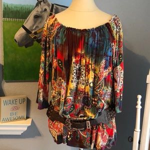 Boho Festival paisley top